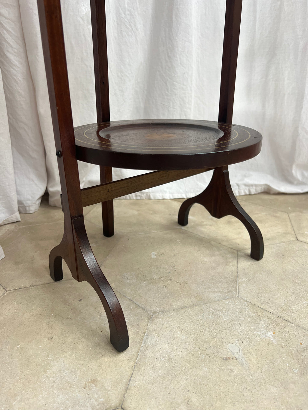 Antique Edwardian Inlaid Cake Stand