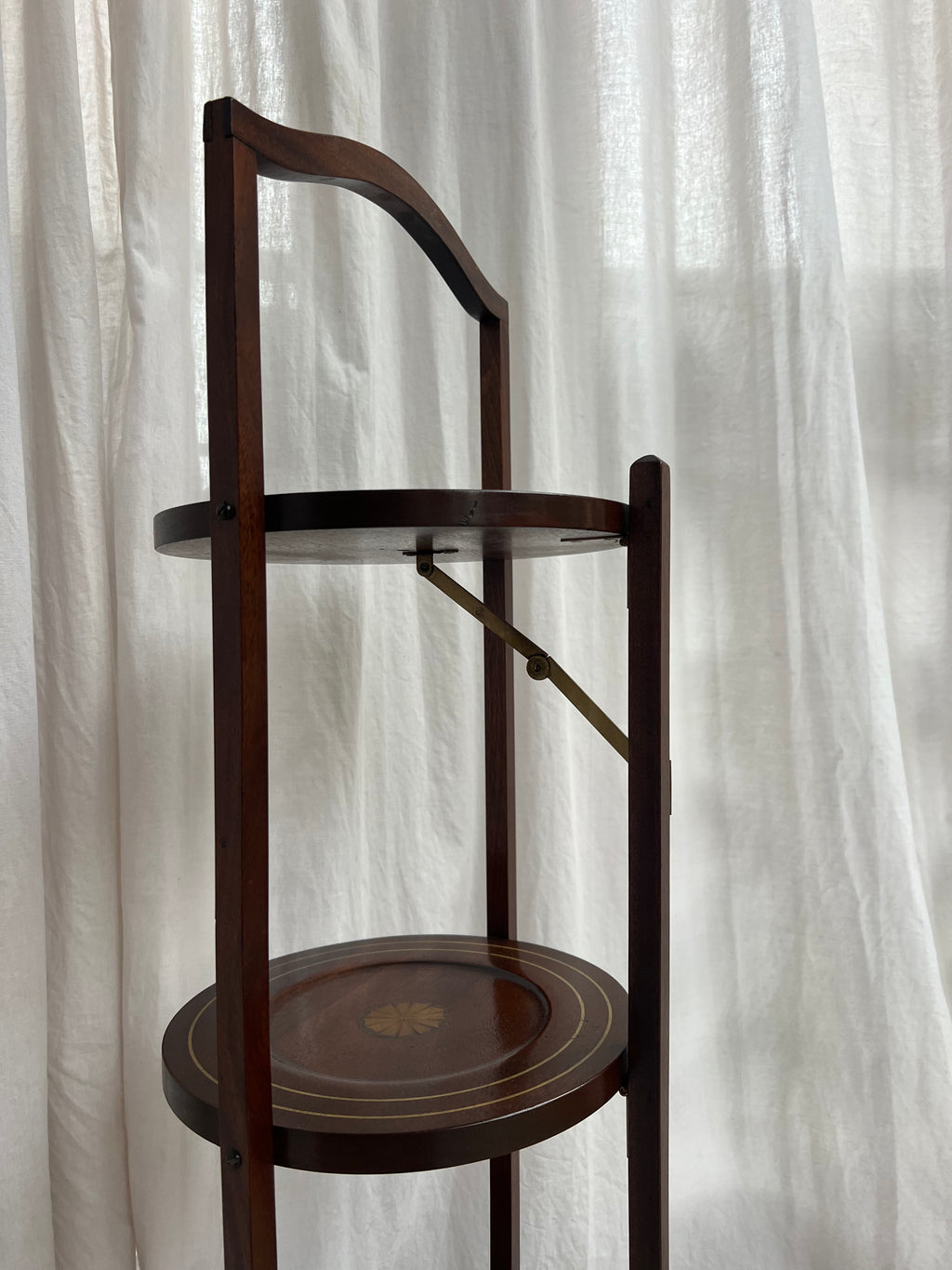 Antique Edwardian Inlaid Cake Stand